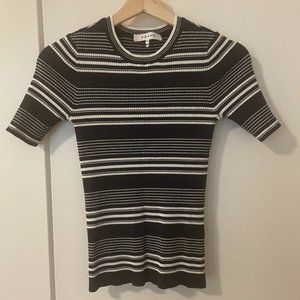 NWOT FRAME Navy/White Striped Top, Size S/P